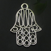 Pendant. Fashion Zinc Alloy Jewelry Findings. hands 26x17.5mm. Sold by Bag