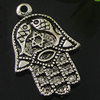 Pendant. Fashion Zinc Alloy Jewelry Findings. hands 26x17mm. Sold by Bag