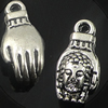 Pendant. Fashion Zinc Alloy Jewelry Findings. hands 19x9mm. Sold by Bag