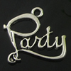 Pendant. Fashion Zinc Alloy Jewelry Findings. letter 20x22mm. Sold by Bag
