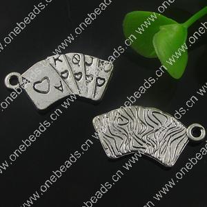 Pendant. Fashion Zinc Alloy Jewelry Findings. letter 25x13mm. Sold by Bag