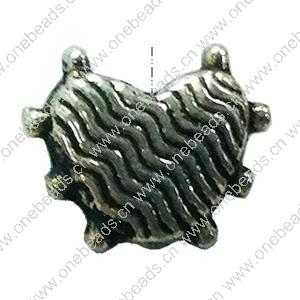 Beads. Fashion Zinc Alloy jewelry findings. Heart 9x9mm, Sold by Bag