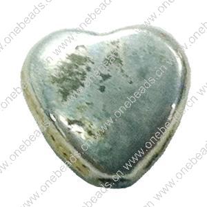 Beads. Fashion Zinc Alloy jewelry findings. Heart 8x7mm, Sold by Bag