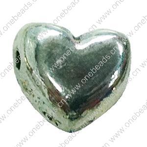 Beads. Fashion Zinc Alloy jewelry findings. Heart 8x8mm, Sold by Bag