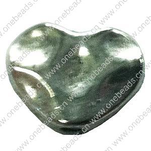 Beads. Fashion Zinc Alloy jewelry findings. Heart 11x10mm, Sold by Bag