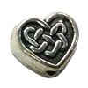 Beads. Fashion Zinc Alloy jewelry findings. Heart 6.5x7mm, Sold by Bag
