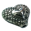 Beads. Fashion Zinc Alloy jewelry findings. Heart 9x10mm, Sold by Bag