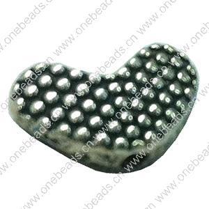 Beads. Fashion Zinc Alloy jewelry findings. Heart 10x11mm, Sold by Bag