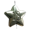 Beads. Fashion Zinc Alloy jewelry findings. star 14x14mm, Sold by Bag
