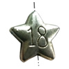 Beads. Fashion Zinc Alloy jewelry findings. star 14x14mm, Sold by Bag