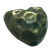 Beads. Fashion Zinc Alloy jewelry findings. Heart 10x10mm, Sold by Bag
