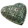 Beads. Fashion Zinc Alloy jewelry findings. Heart 17x21mm, Sold by Bag
