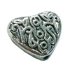 Beads. Fashion Zinc Alloy jewelry findings. Heart 11x12mm, Sold by Bag
