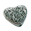 Beads. Fashion Zinc Alloy jewelry findings. Heart 11x12mm, Sold by Bag