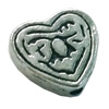 Beads. Fashion Zinc Alloy jewelry findings. Heart 10x10mm, Sold by Bag
