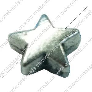 Beads. Fashion Zinc Alloy jewelry findings. star 7x7mm, Sold by Bag
