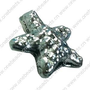 Beads. Fashion Zinc Alloy jewelry findings. star 11x11mm, Sold by Bag