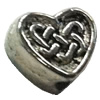 Beads. Fashion Zinc Alloy jewelry findings. Heart 6x6mm, Sold by Bag
