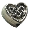 Beads. Fashion Zinc Alloy jewelry findings. Heart 6x6mm, Sold by Bag