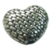 Beads. Fashion Zinc Alloy jewelry findings. Heart 8x9mm, Sold by Bag
