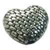 Beads. Fashion Zinc Alloy jewelry findings. Heart 8x9mm, Sold by Bag