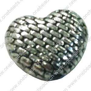Beads. Fashion Zinc Alloy jewelry findings. Heart 8x9mm, Sold by Bag