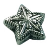 Beads. Fashion Zinc Alloy jewelry findings. star 9x9mm, Sold by Bag
