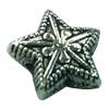 Beads. Fashion Zinc Alloy jewelry findings. star 9x9mm, Sold by Bag