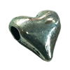 Beads. Fashion Zinc Alloy jewelry findings. Heart 7x7mm, Sold by Bag
