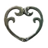 Beads. Fashion Zinc Alloy jewelry findings. Heart 20x22mm, Sold by Bag