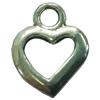 Pendant. Fashion Zinc Alloy jewelry findings. Heart 14x12mm. Sold by Bag
