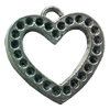 Pendant. Fashion Zinc Alloy jewelry findings. Heart 22x22mm. Sold by Bag
