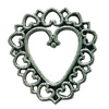 Pendant. Fashion Zinc Alloy jewelry findings. Heart 25x22mm. Sold by Bag
