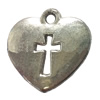 Pendant. Fashion Zinc Alloy jewelry findings. Heart 17x17mm. Sold by Bag
