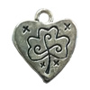 Pendant. Fashion Zinc Alloy jewelry findings. Heart 17x15mm. Sold by Bag
