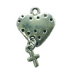 Pendant. Fashion Zinc Alloy jewelry findings. Heart 18x16mm. Sold by Bag