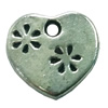 Pendant. Fashion Zinc Alloy jewelry findings. Heart 12x12mm. Sold by Bag
