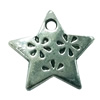 Pendant. Fashion Zinc Alloy jewelry findings. star 14x14mm. Sold by Bag
