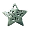 Pendant. Fashion Zinc Alloy jewelry findings. star 14x14mm. Sold by Bag