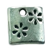 Pendant. Fashion Zinc Alloy jewelry findings. square 10x10mm. Sold by Bag
