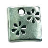 Pendant. Fashion Zinc Alloy jewelry findings. square 10x10mm. Sold by Bag