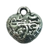 Pendant. Fashion Zinc Alloy jewelry findings. Heart 12x10mm. Sold by Bag
