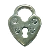 Pendant. Fashion Zinc Alloy jewelry findings. Heart 17x14mm. Sold by Bag

