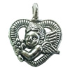 Pendant. Fashion Zinc Alloy jewelry findings. Heart 19x15mm. Sold by Bag
