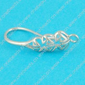 Copper Earring Hook，Fashion earring accessory, Size:6x20mm , Sold by bag