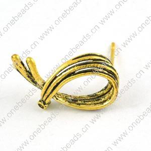 Copper Earring Hook，Fashion earring accessory, Size:11x20mm , Sold by bag