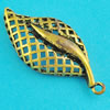 Copper Pendant, Fashion jewelry findings, Leaf 17x35mm, Sold by bag

