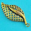 Copper Pendant, Fashion jewelry findings, Leaf 17x35mm, Sold by bag