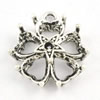 Copper Pendant Settings, Fashion jewelry findings, Flower 16x18mm, Sold by bag