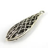 Copper Hollow Bali pendant, Fashion jewelry findings,Teardrop 35x10x7mm, Sold by bag

